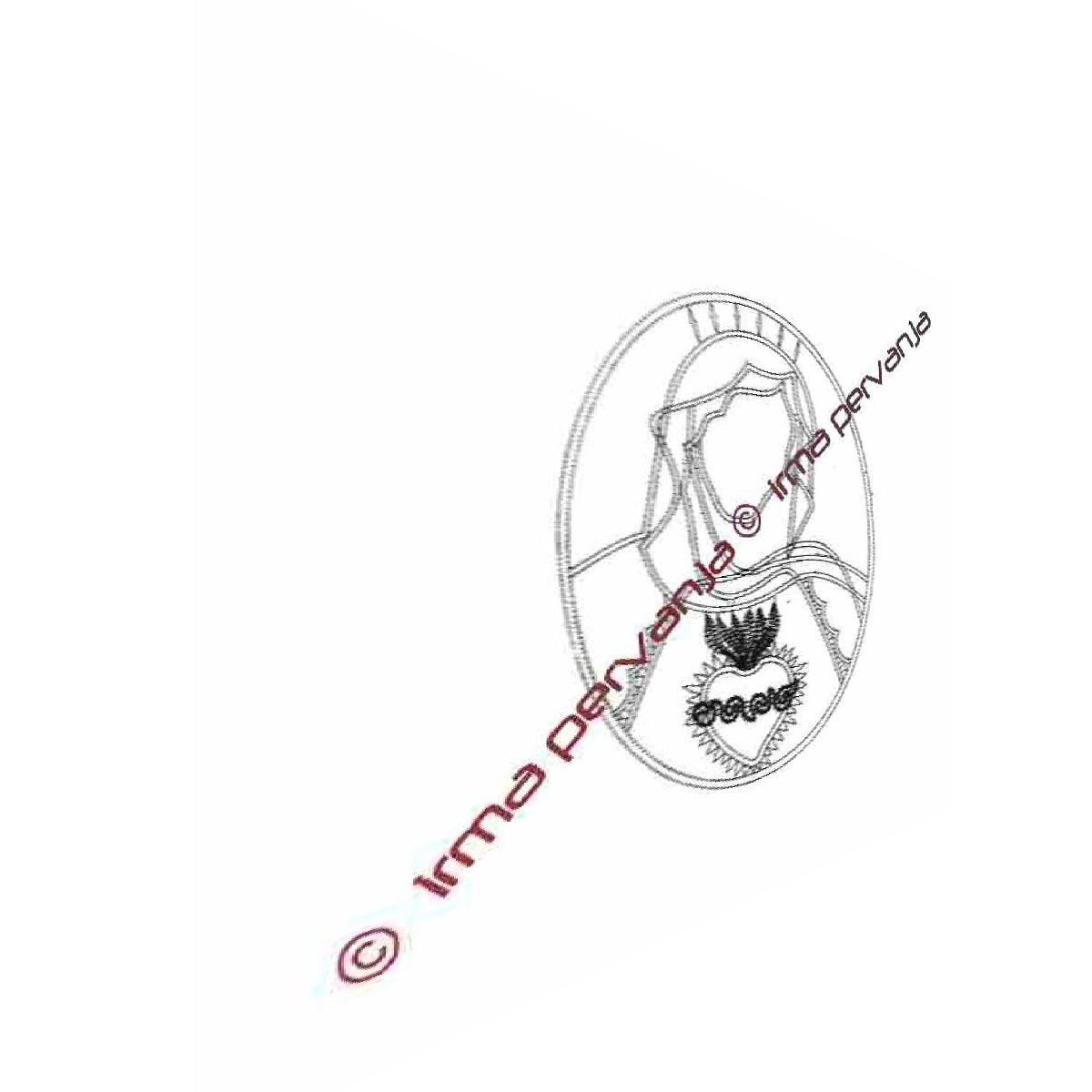502201 - Mary's Heart - 22 x 30 cm