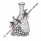 504401 - Botella con uvas -...