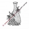 504401 - Botella con uvas - 27 cm