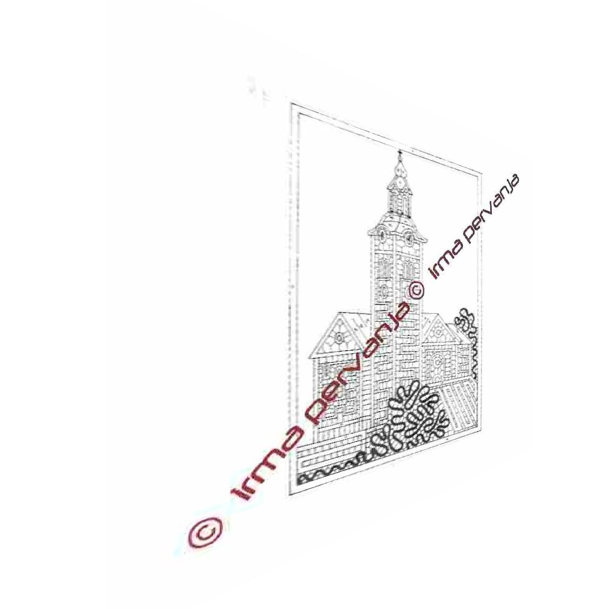 500404 - Iglesia - 22 x 34 cm